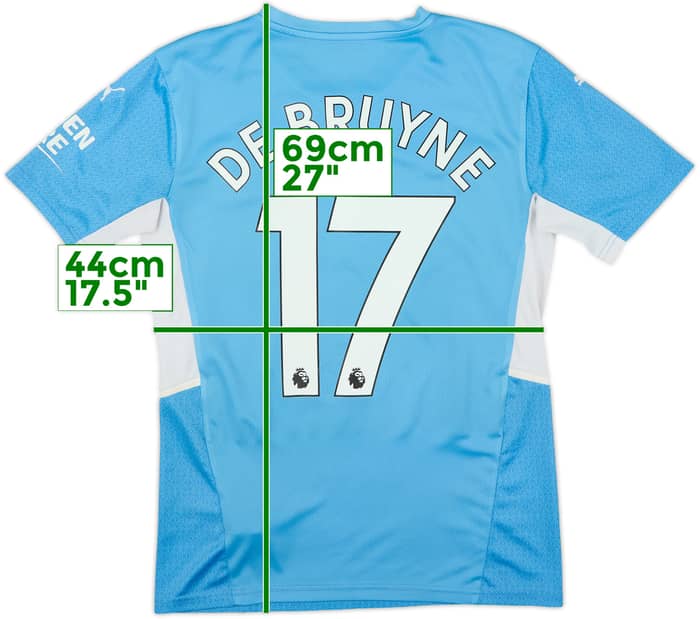 2021-22 Manchester City Home Shirt De Bruyne #17 - 6/10 - (S)