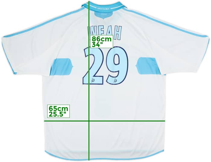 2000-01 Olympique Marseille Home Shirt Weah #29 - 8/10 - (XXL)
