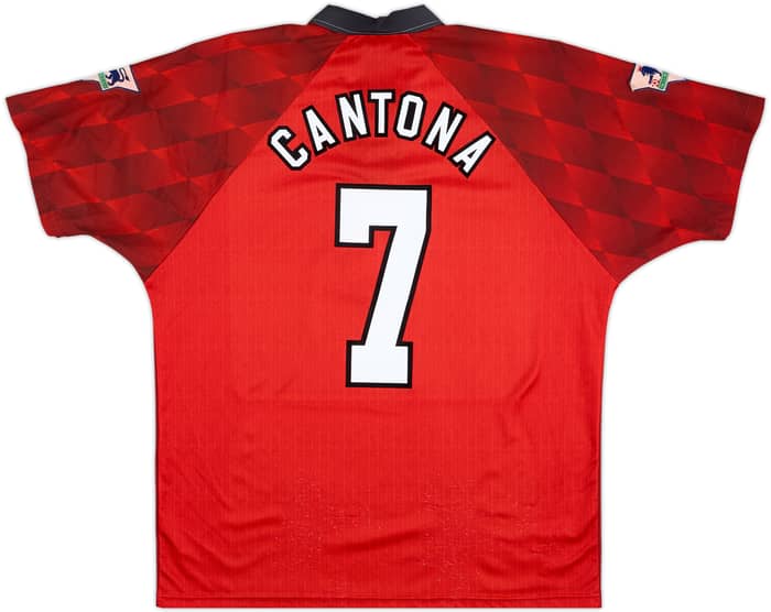1996-98 Manchester United Home Shirt Cantona #7 - 7/10 - (L)