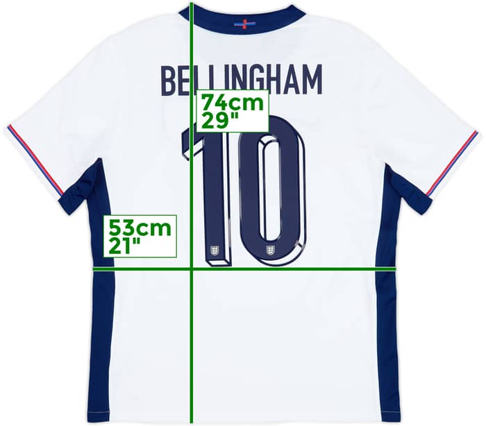 2024-25 England Home Shirt Bellingham #10 - 8/10 - (L)