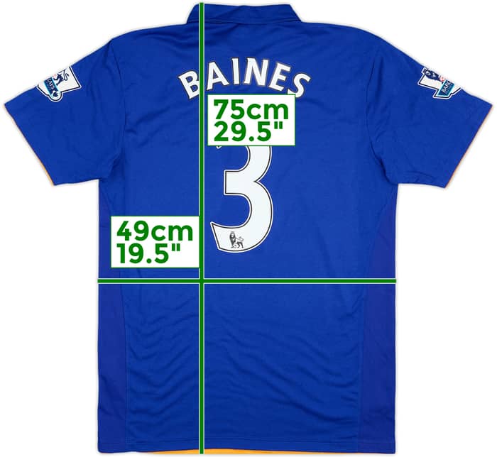 2011-12 Everton Home Shirt Baines #3 - 9/10 - (M)