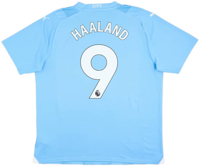 2023-24 Manchester City Home Shirt Haaland #9 - 8/10 - (XL)