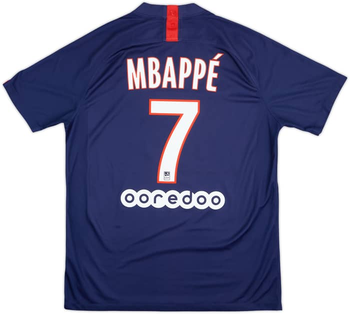 2019-20 Paris Saint-Germain Home Shirt Mbappe #7 - 5/10 - (L)