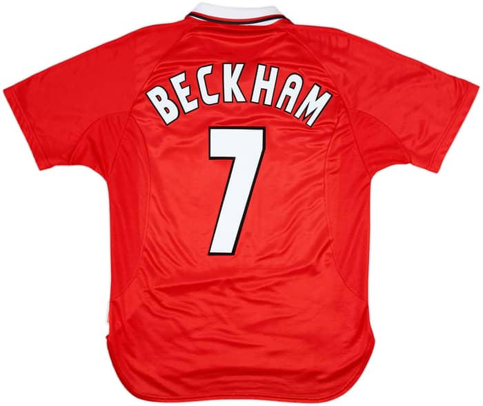 1997-00 Manchester United CL Shirt Beckham #7 - 6/10 - (M)