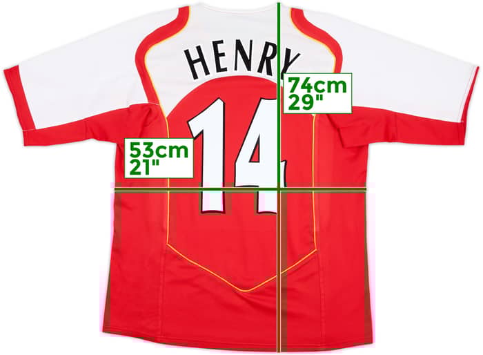 2004-05 Arsenal Home Shirt Henry #14 - 8/10 - (L)