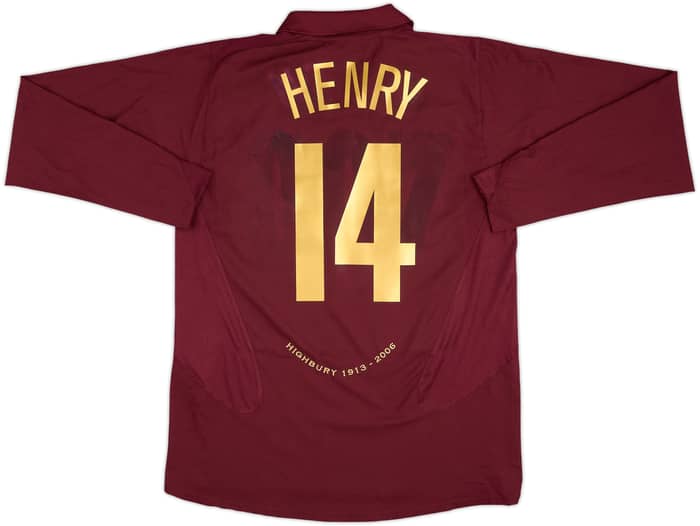 2005-06 Arsenal Home L/S Shirt Henry #14 - 5/10 - (L)