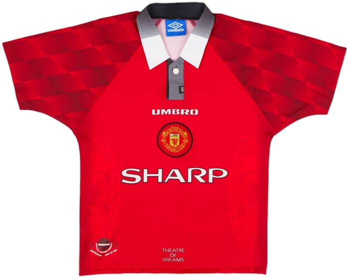1996-98 Manchester United Home Shirt Keane #16 - 8/10 - (Y)