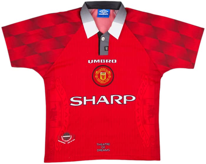 1996-98 Manchester United Home Shirt Keane #16 - 8/10 - (Y)