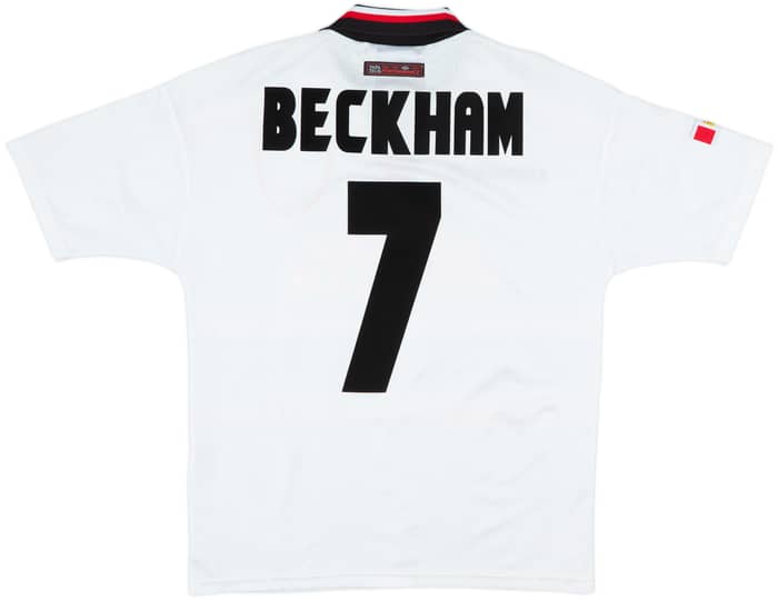 1996-97 Manchester United Away Shirt Beckham #7 - 8/10 - (Y)