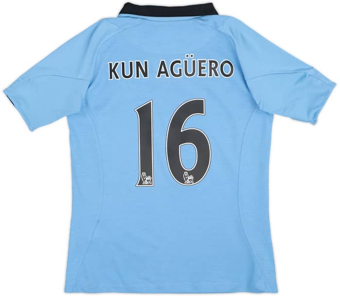 2012-13 Manchester City Home Shirt Kun Aguero #16 - 8/10 - (6-7 Years)