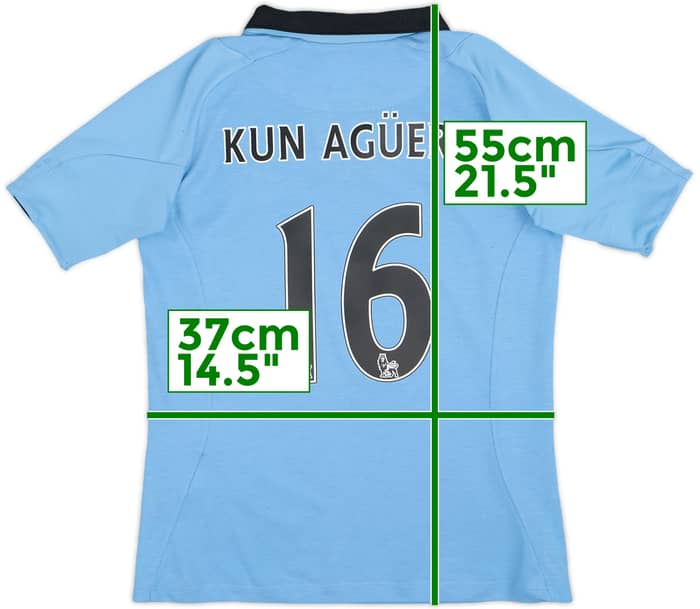 2012-13 Manchester City Home Shirt Kun Aguero #16 - 8/10 - (6-7 Years)