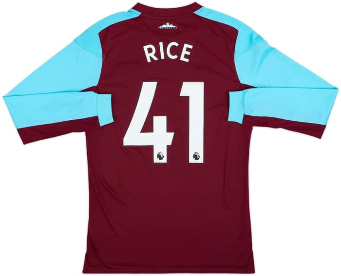 2017-18 West Ham Home L/S Shirt Rice #41 - 8/10 - (S)
