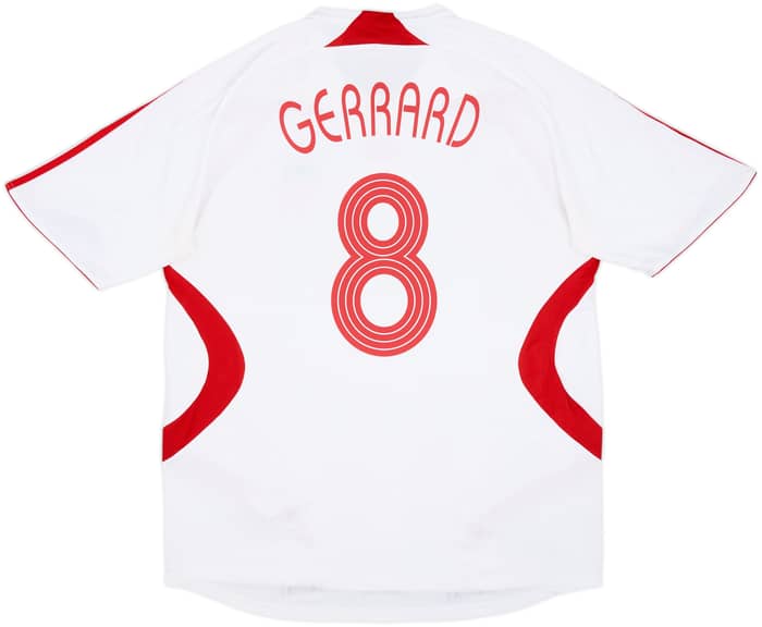 2007-08 Liverpool Away Shirt Gerrard #8 - 8/10 - (XL)