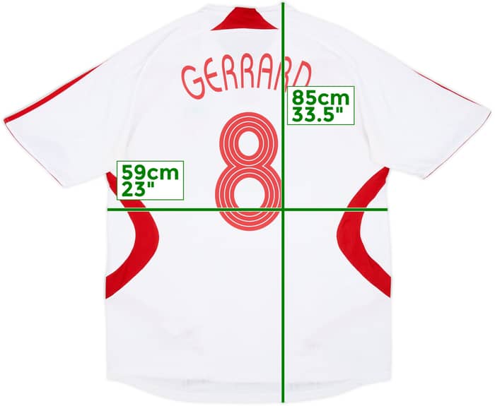 2007-08 Liverpool Away Shirt Gerrard #8 - 8/10 - (XL)