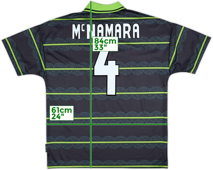 1998-99 Celtic Away Shirt McNamara #4 - 10/10 - (XL)