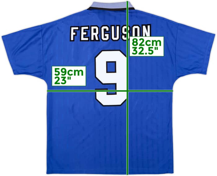 1995-97 Everton Home Shirt Ferguson #9 - 6/10 - (XL)
