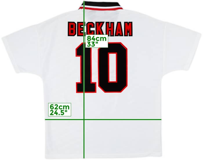 1996-97 Manchester United Away Shirt Beckham #10 - 9/10 - (XL)