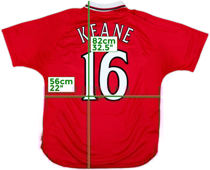 1999-00 Manchester United 'CL Winners' Shirt Keane #16 - 8/10 - (XL)
