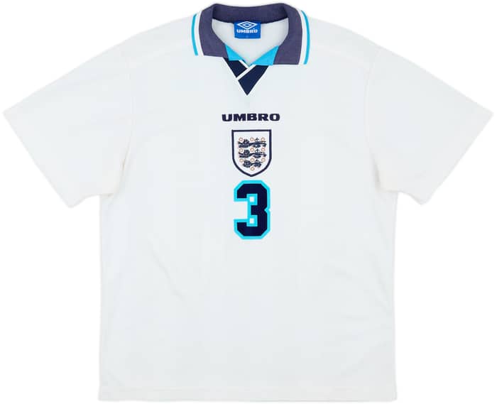 1995-97 England Home Shirt Pearce #3 - 8/10 - (XL)