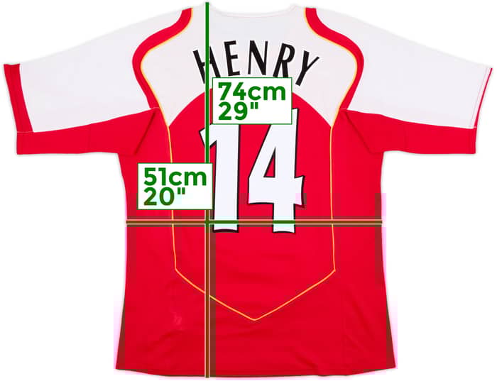2004-05 Arsenal Home Shirt Henry #14 - 8/10 - (M)