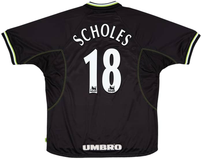 1998-99 Manchester United Third Shirt Scholes #18 - 8/10 - (XXL)