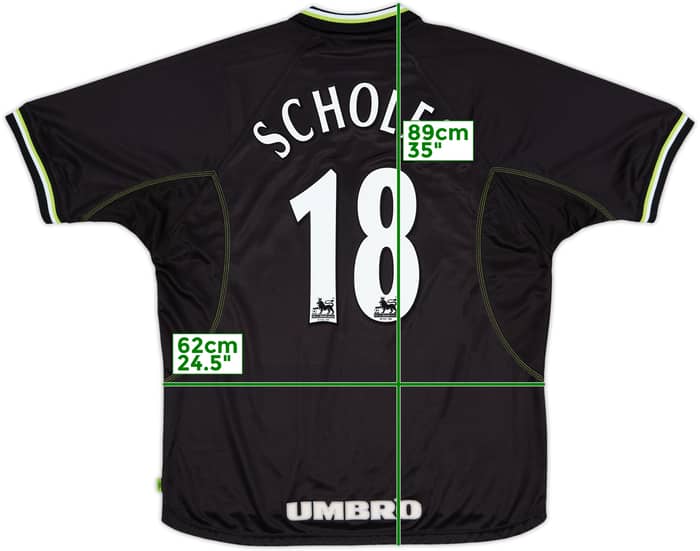 1998-99 Manchester United Third Shirt Scholes #18 - 8/10 - (XXL)