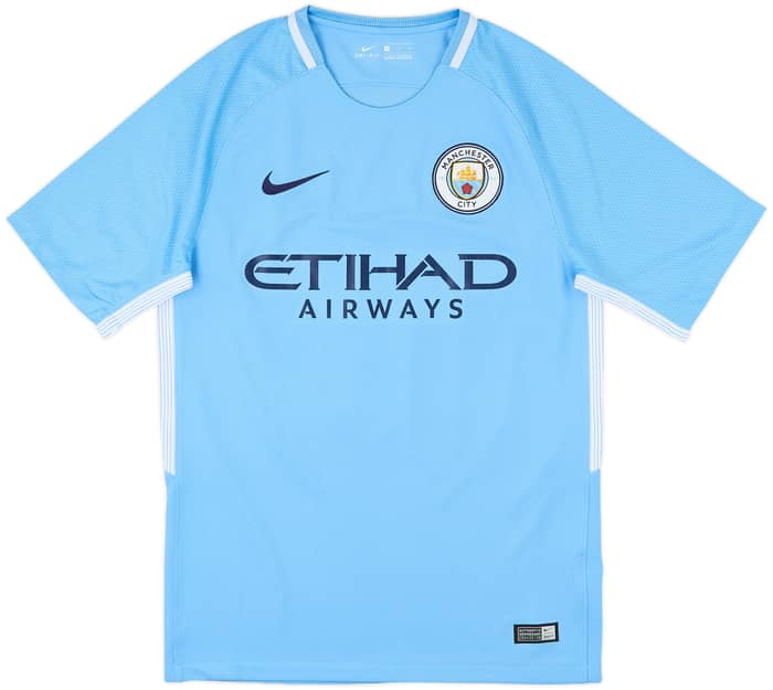 2017-18 Manchester City Home Shirt Kun Aguero #10 - 9/10 - (S)
