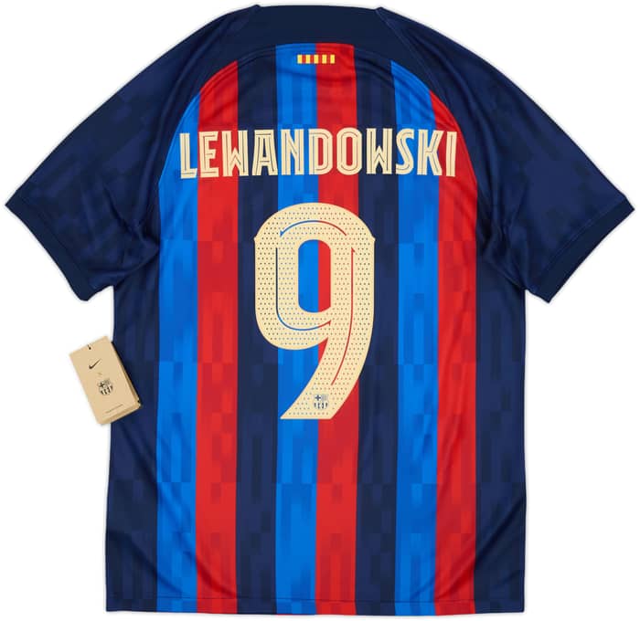 2022-23 Barcelona Home Shirt Lewandowski #9 (M)