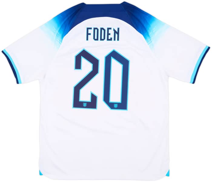 2022-23 England Home Shirt Foden #20 - 9/10 - (L)