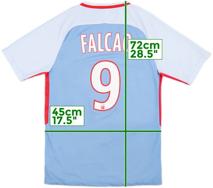 2017-18 Monaco Away Shirt Falcao #9 - 8/10 - (S)