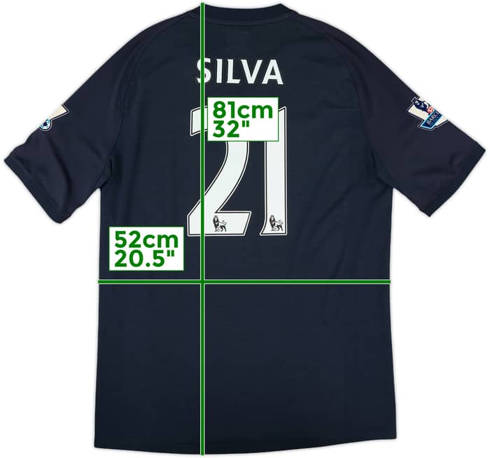 2010-12 Manchester City Away Shirt Silva #21 - 6/10 - (L)