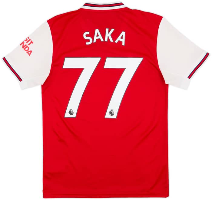 2019-20 Arsenal Home Shirt Saka #77 - 6/10 - (S)