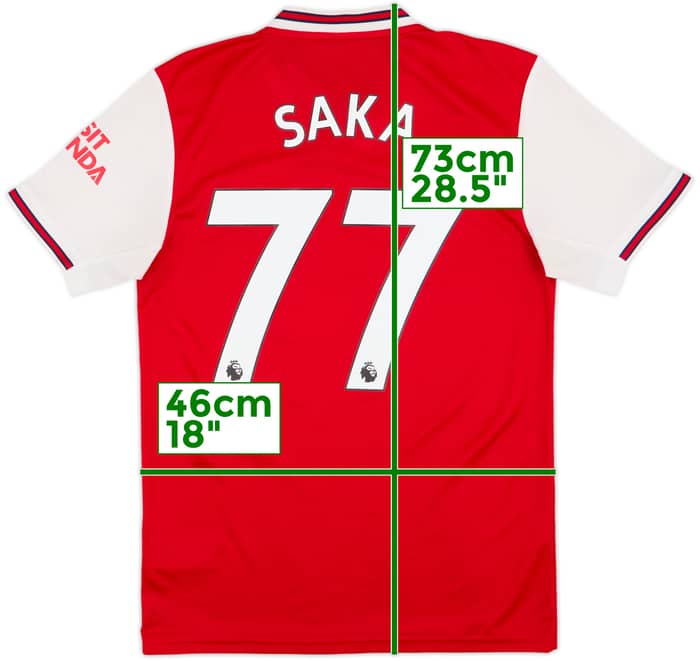 2019-20 Arsenal Home Shirt Saka #77 - 6/10 - (S)