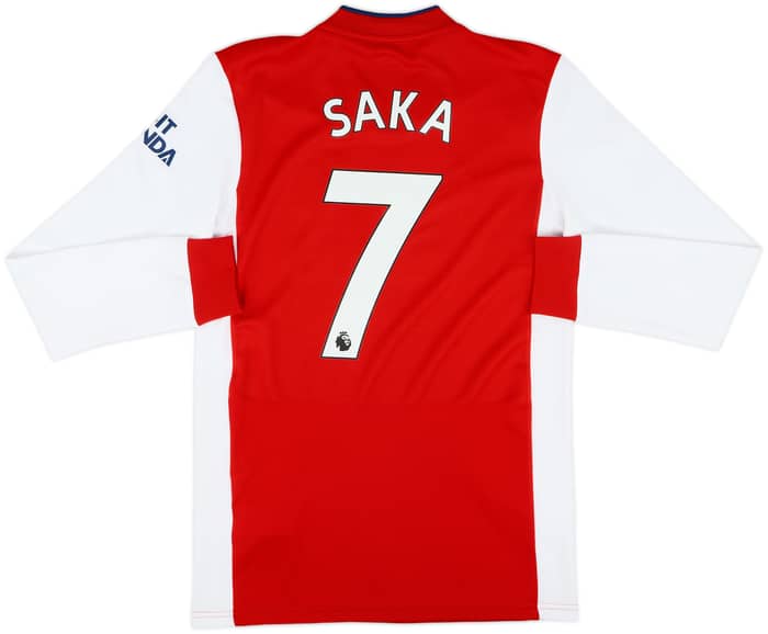 2021-22 Arsenal Home L/S Shirt Saka #7 - 8/10 - (S)