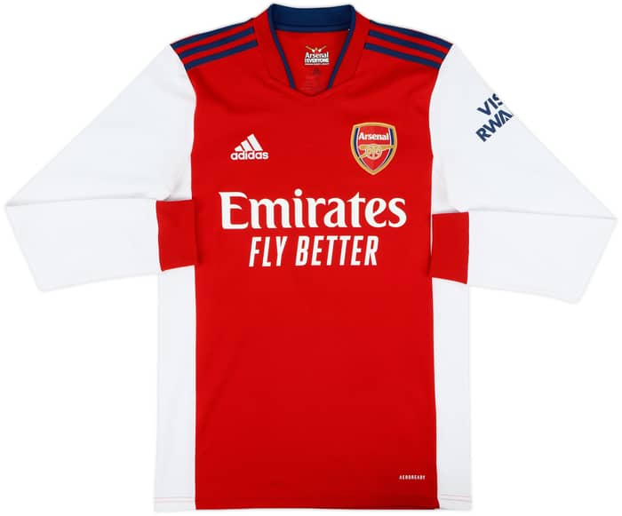 2021-22 Arsenal Home L/S Shirt Saka #7 - 8/10 - (S)