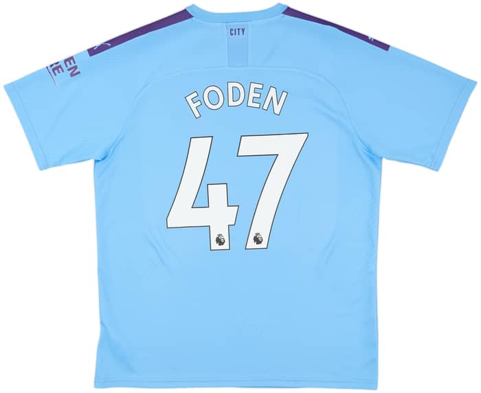 2019-20 Manchester City Home Shirt Foden #47 - 9/10 - (XL)