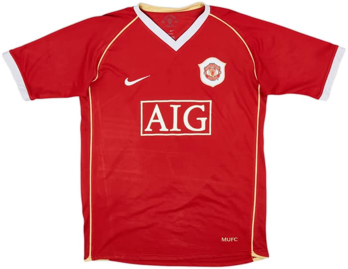 2006-07 Manchester United Home Shirt Ronaldo #7 - 7/10 - (XL.Boys)