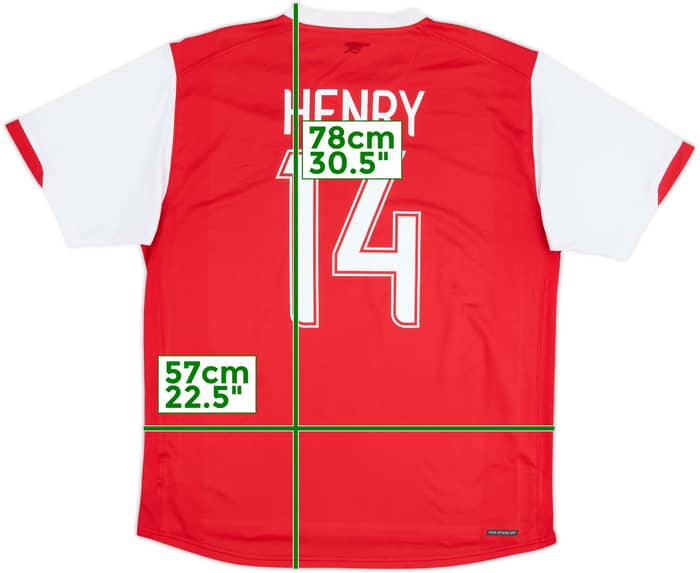 2006-08 Arsenal Home Shirt Henry #14 - 6/10 - (L)