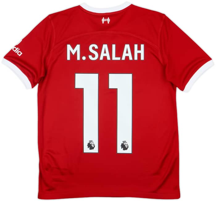 2023-24 Liverpool Home Shirt M.Salah #11 - 7/10 - (L.Boys)