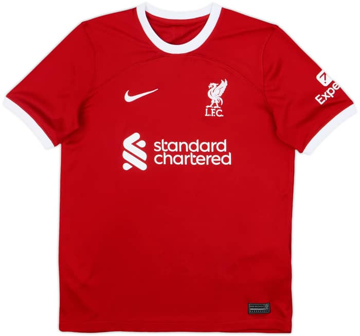 2023-24 Liverpool Home Shirt M.Salah #11 - 7/10 - (L.Boys)