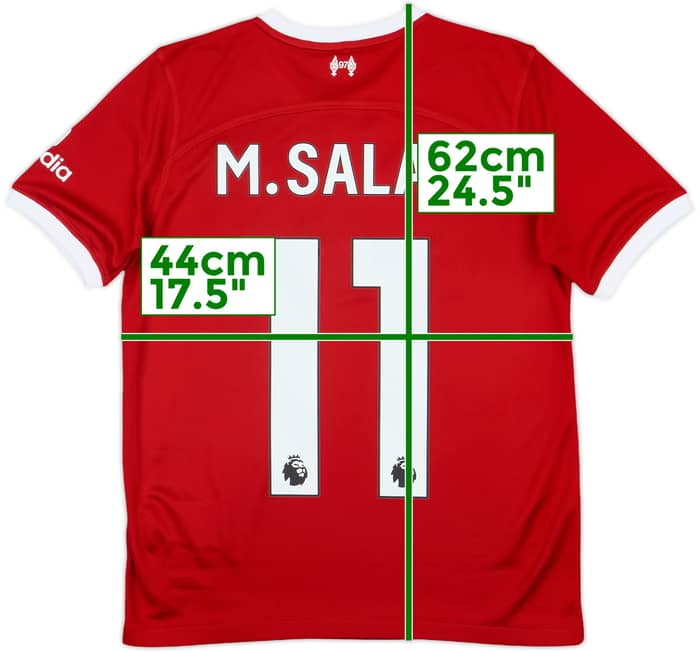 2023-24 Liverpool Home Shirt M.Salah #11 - 7/10 - (L.Boys)