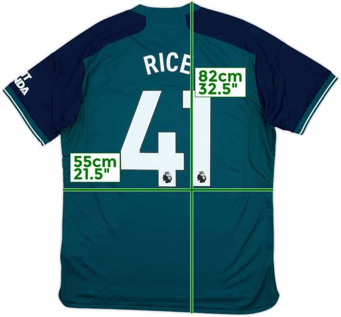 2023-24 Arsenal Third Shirt Rice #41 (L)