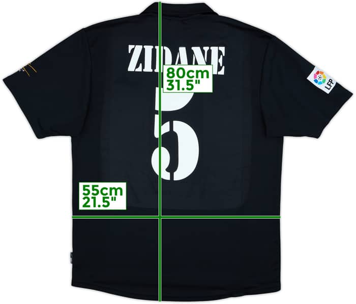 2001 Real Madrid Away Shirt Zidane #5 - 8/10 - (L)