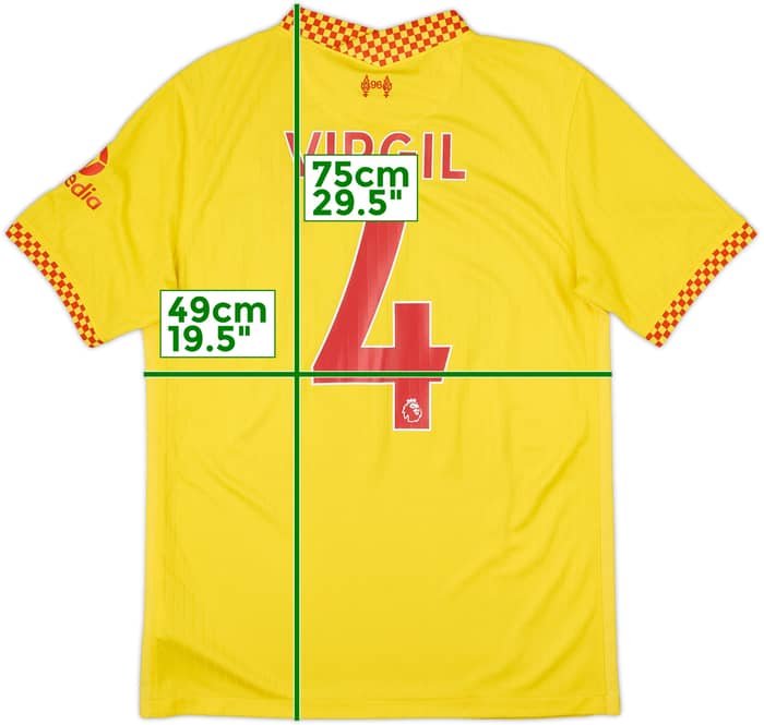 Camiseta de la tercera equipación del Liverpool 2021-22 Virgil #4 - 9/10 - (M)