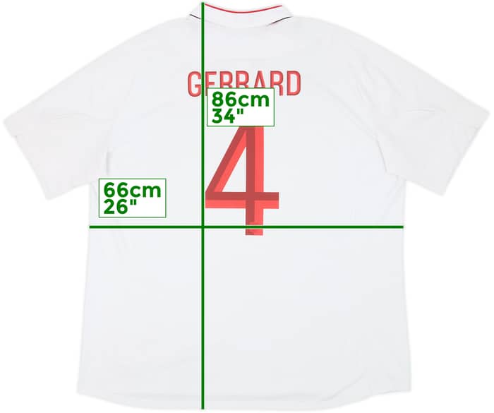 2012-13 England Home Shirt Gerrard #4 - 6/10 - (3XL)