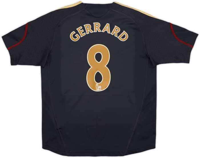 2009-10 Liverpool Away Shirt Gerrard #8 - 8/10 - (7-8 Years)