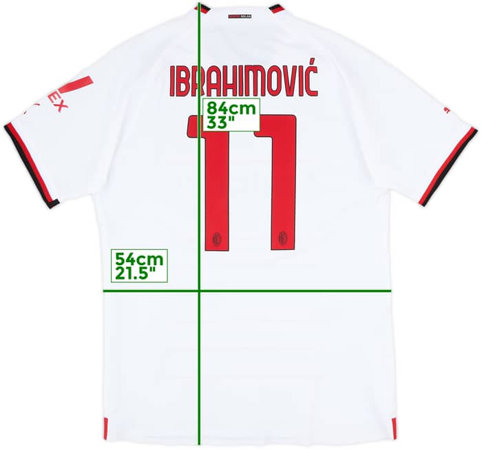 2022-23 AC Milan Authentic Away Shirt Ibrahimovic #11 - 10/10 - (XXL)