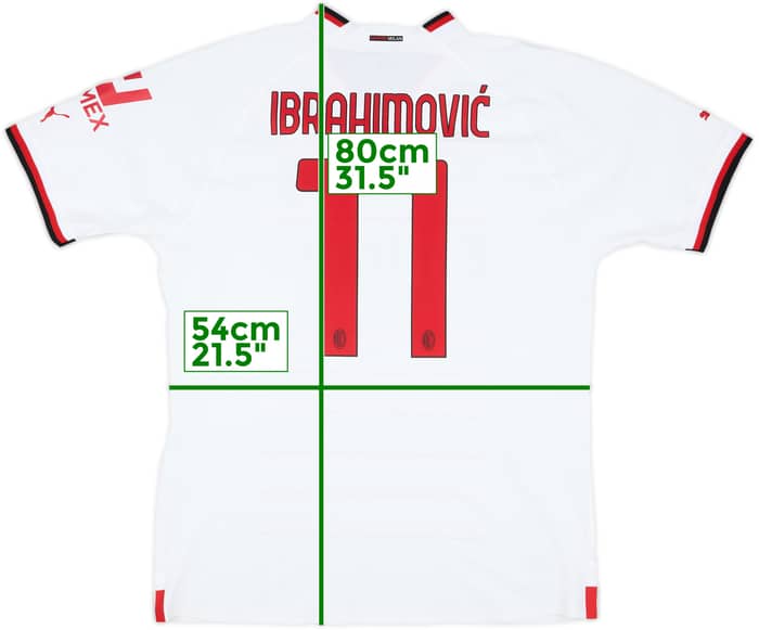 2022-23 AC Milan Authentic Away Shirt Ibrahimovic #11 - 10/10 - (XXL)