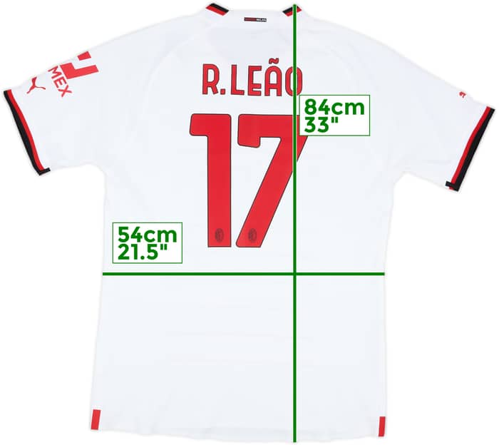 2022-23 AC Milan Away Shirt R.Leao #17 - 10/10 - (XXL)