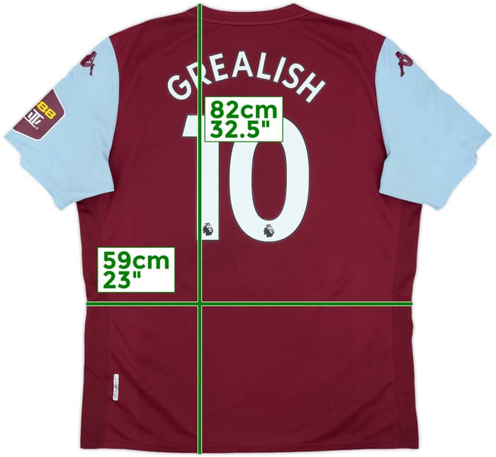 2019-20 Aston Villa Home Shirt Grealish #10 - 6/10 - (XXL)